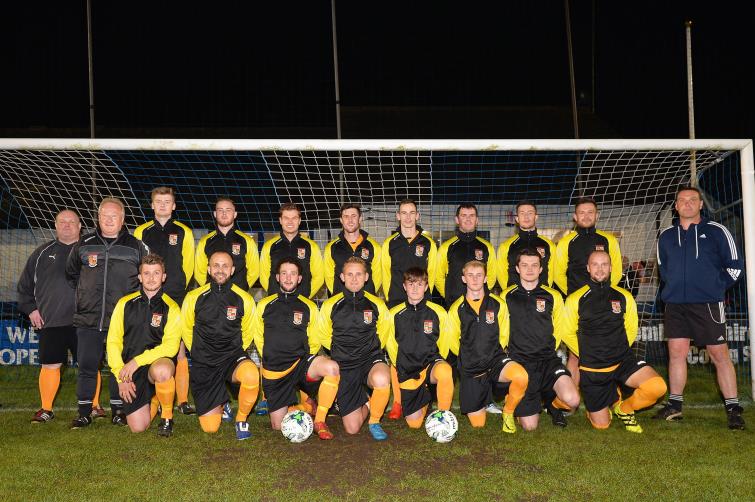 Pembrokeshire squad line up before the game