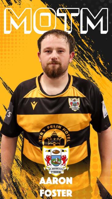  Aaron Foster - St Davids man of the match at Llanybydder