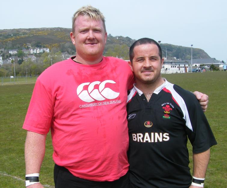 Neylands top try scorers Mathew Williams and Adam Collins 