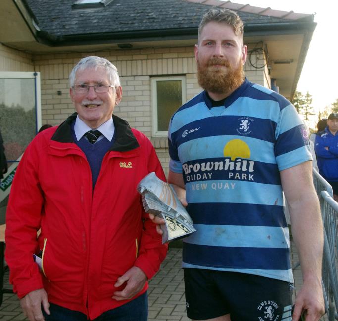Man of the match Arwel Lloyd