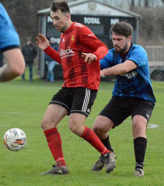 Marcus Griffiths scored twice for Carew in their win at Milford United