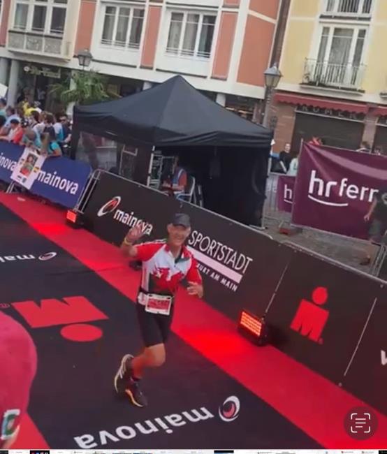 Mark at the finishing line