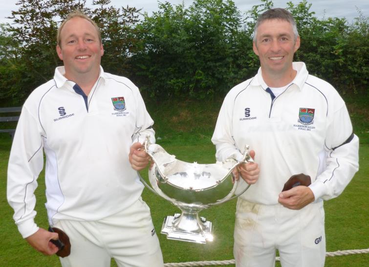 Mark and  Dai Lee parade the Harrison-Allen Bowl