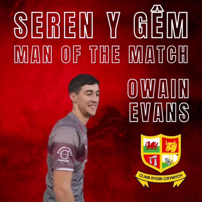 Crymych man of the match - Owain Evans