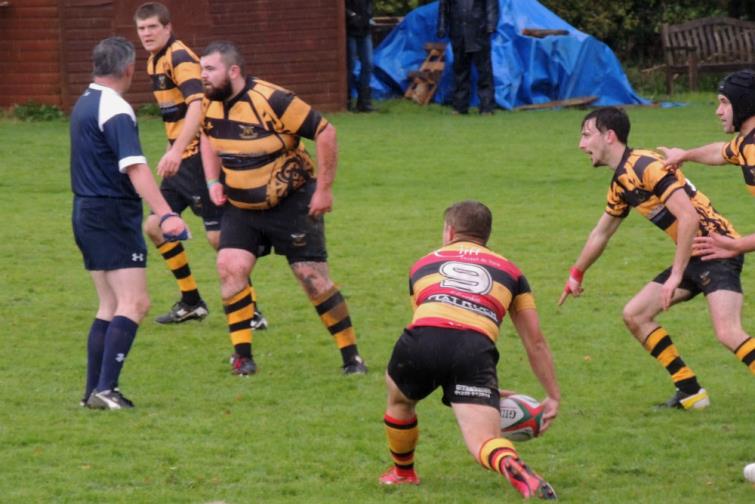 Aaron Evans in action for Cardigan