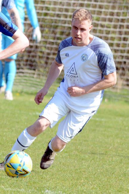 Adam Lawrence - scored twice for Fishguard Sports at Pennar Robins