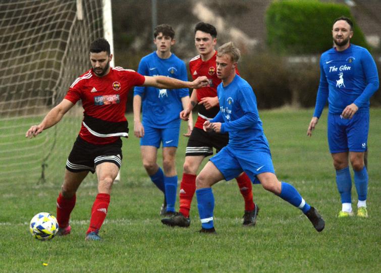 Ben John scored twice for Clarbeston Road