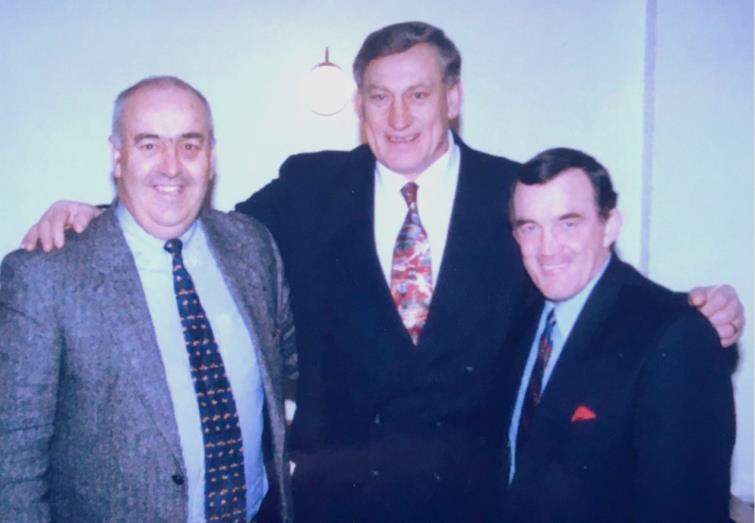 Bill Carne, Willie-John McBride and Phil Bennett