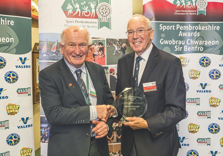 Brian Hearne with Steve Alderman (Chair, Pembrokeshire County Council)