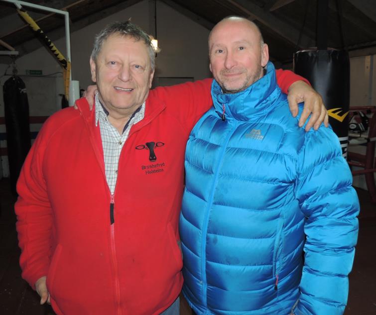 Rowland with fellow coach and old pal Kenneth Owen