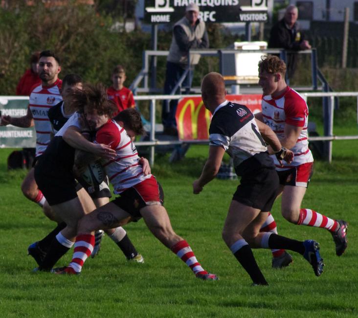 Milford Haven centre Dan Birch stays strong in contact