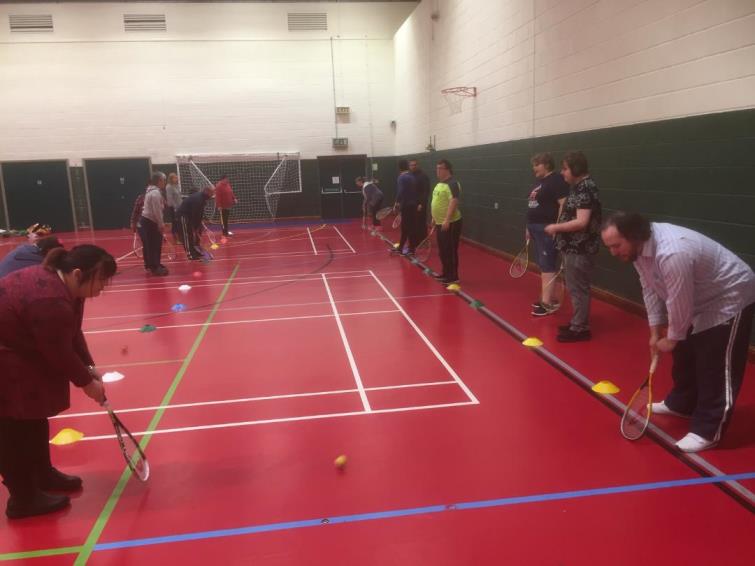 Disability athletes enjoying their workout