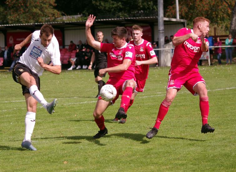 Haverfordwest County hat-trick hero Marcus Griffiths