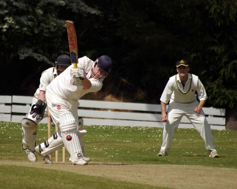 Harry Thomas batted tenaciously for Lawrenny