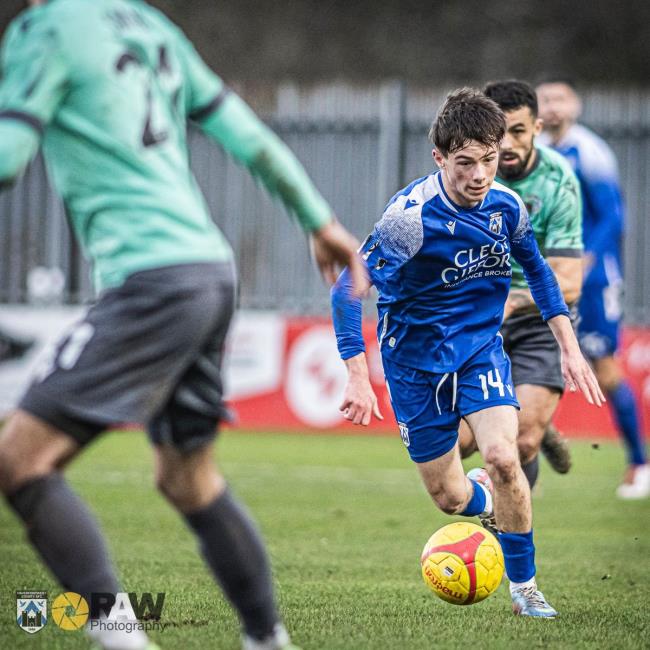 Talented young midfielder Harri John came close to scoring for Haverfordwest County