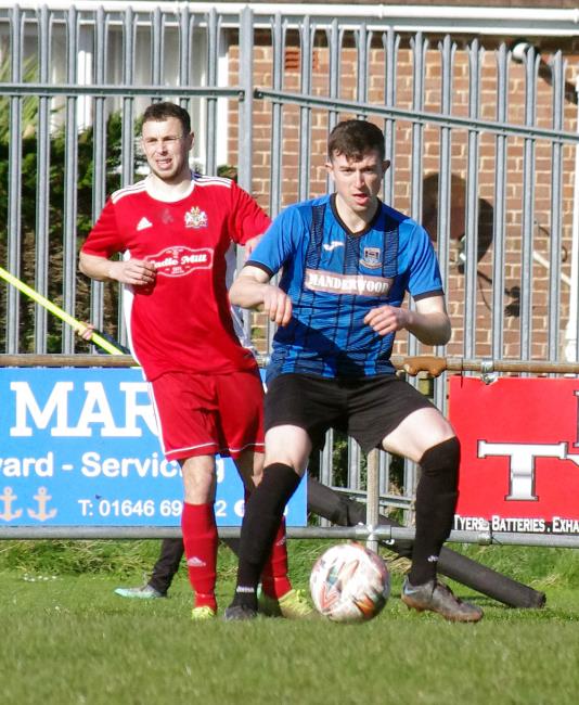 Jake Merry scored a rare goal for Hakin United