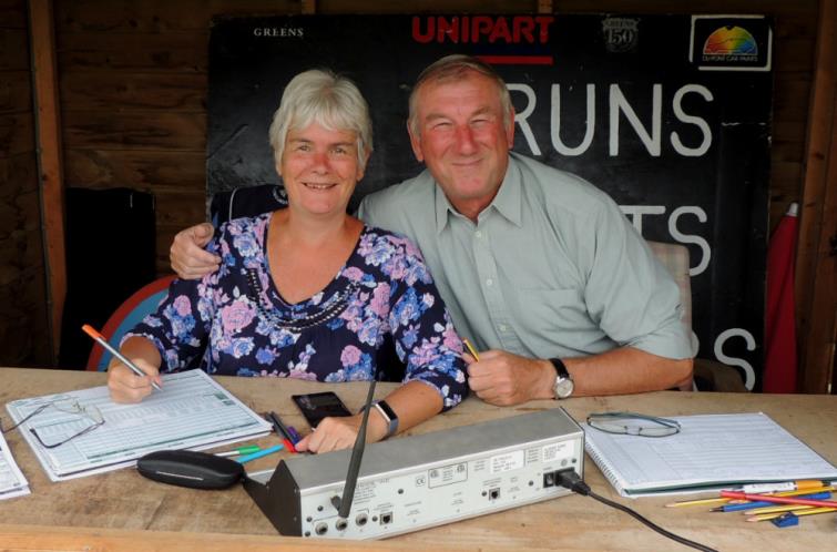 Malcolm with fellow scorer Jayne Cole
