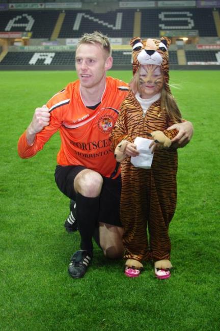 Joe John and mascot