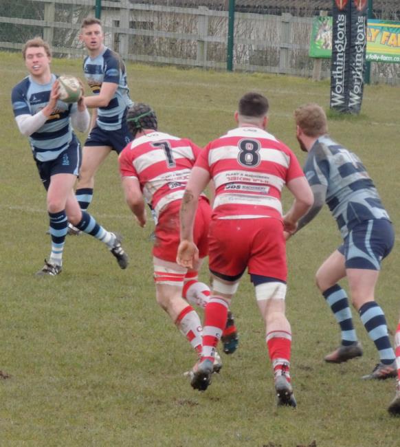 Jonathan Rogers gets his Narberth backs in action