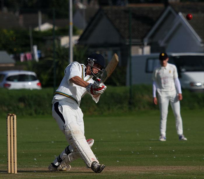 Joseph Kiff hits a big six for champions Llangwm