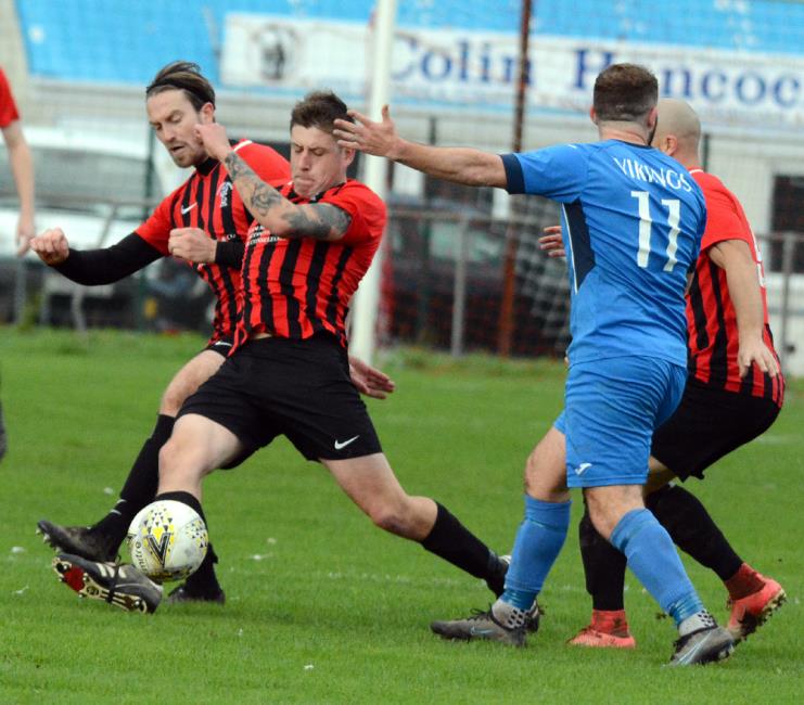 Jordan Griffiths - scored twice for league leaders Goodwick against Hakin