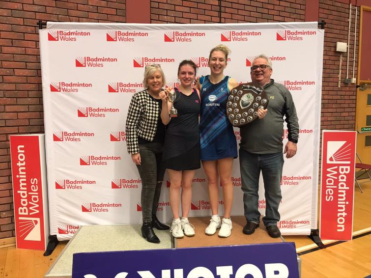 Jordan and Lowri Hart celebrate with mum and dad