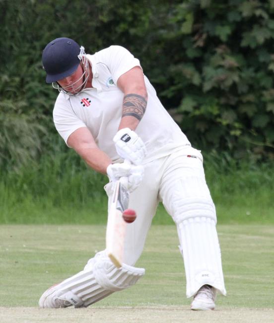 Kyle Quartermaine hits a six. Picture Susan McKehon
