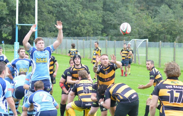 St Clears and St Davids grapple for lineout possession
