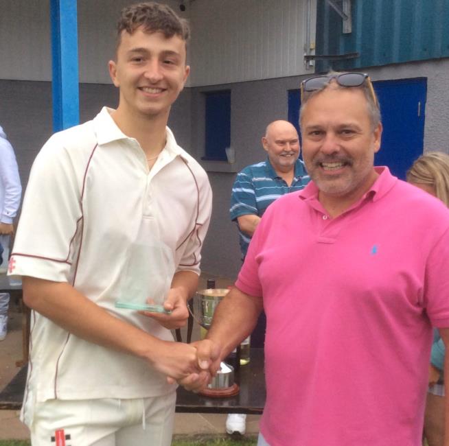 Man of the Match Llew Jones with David Haynes