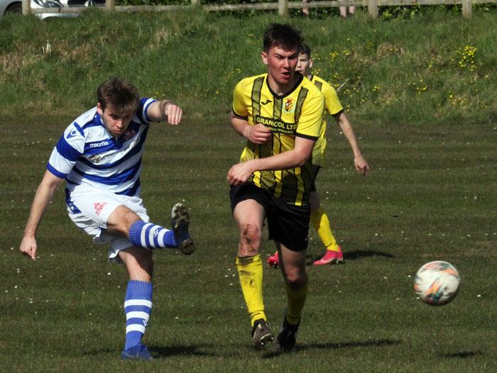 Lloyd Hughes - grabbed two goals for Kilgetty on first game of season