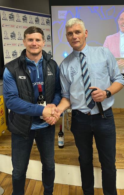 Otter Man of the Match Tom Powell with Bill Ridge