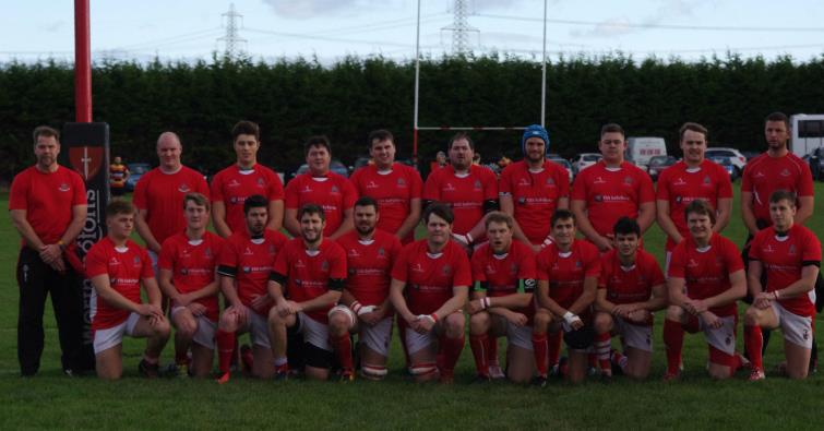 Pembroke RFC line up before taking on Cardigan RFC