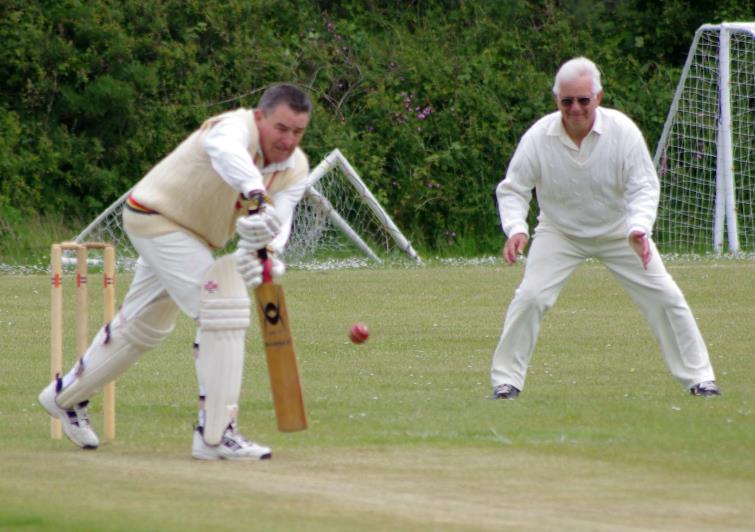 Peter Hall in batting action in the summer of 2015