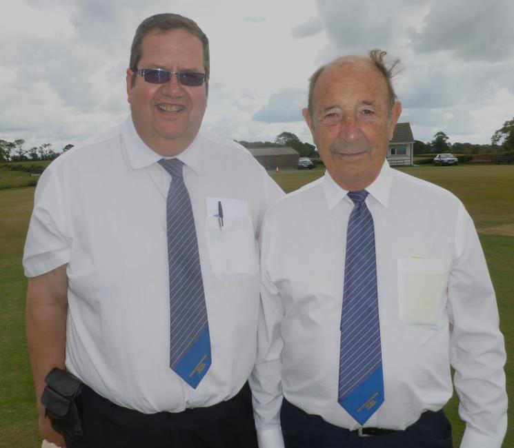Richard Merriman and Dai Morris umpiring together