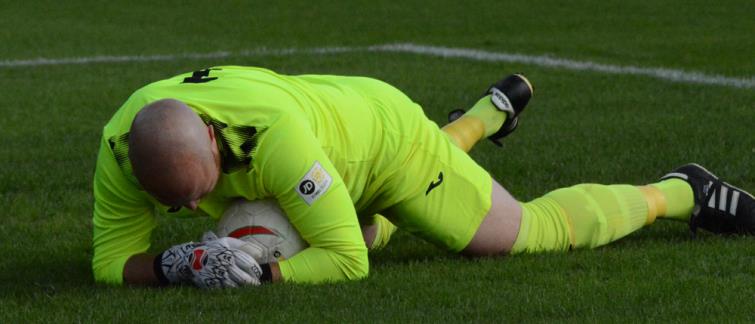 Safe hands - keeper Matthew Stanton gathers another ball