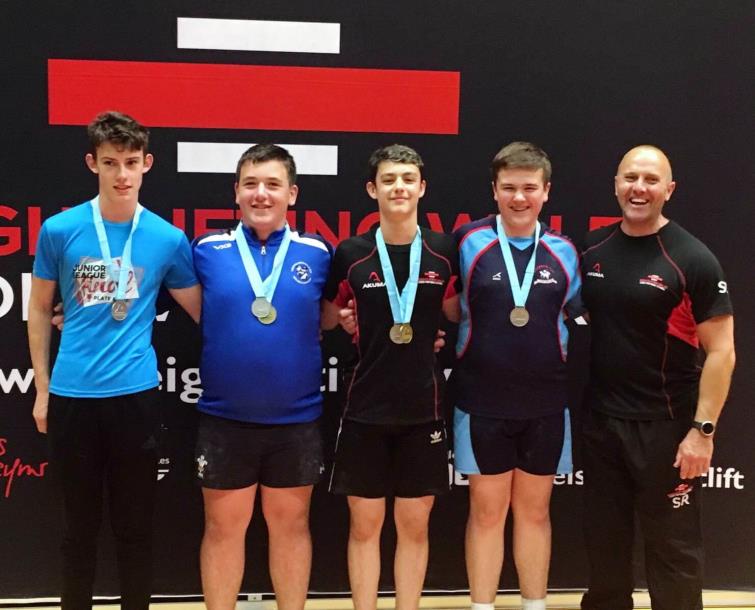 The boys from Pembrokeshire with proud coach Simon Roach