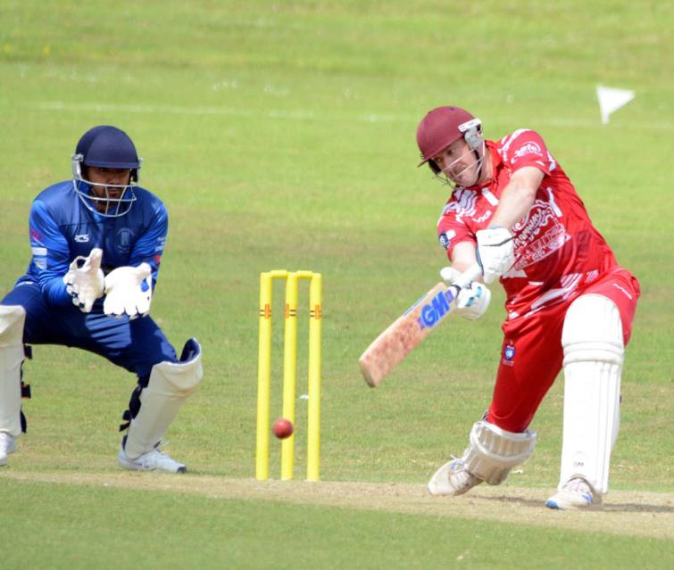 Scott Helmich was top scorer with 45 runs for Saundersfoot against Haverfordwest. Picture Gordon Thomas