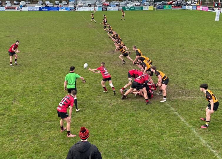 Tenby get the ball away