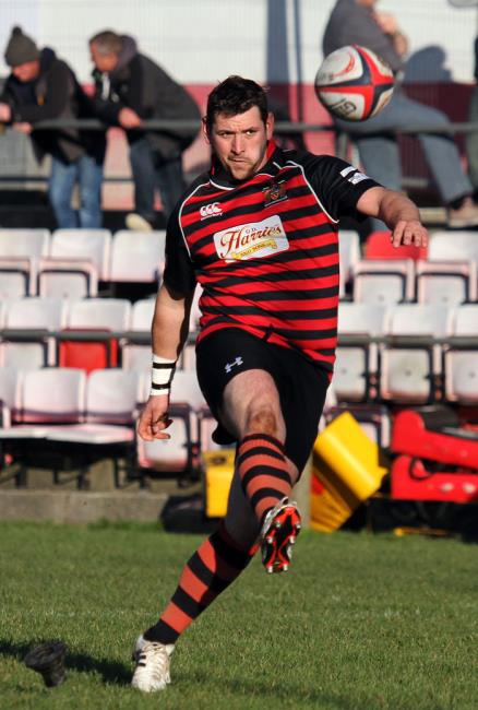 Tom Lewis kicked a penalty for Tenby. Picture by Susan McKehon.