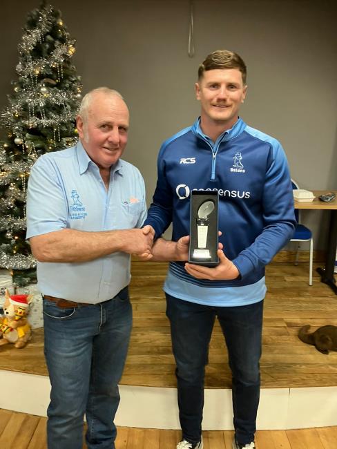 Tom with one of his Man of the Match awards
