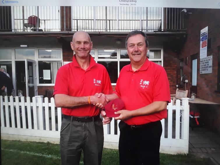 50th Cap for delighted Paul Webb playing for Wales Over 50s