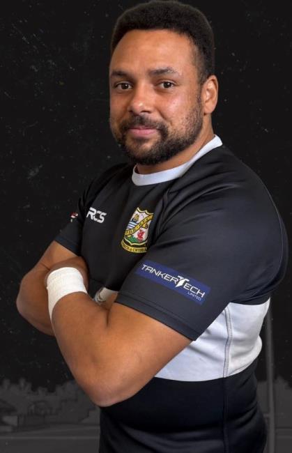 Aron James - played well for Llangwm on permit from PD Quins