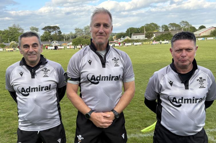  Match officials - Martyn Rudd, Chris Oliver, Dan Tompkins
