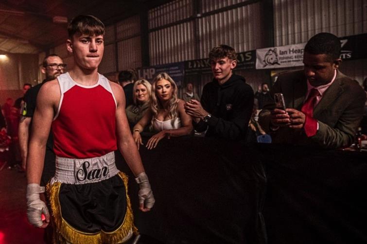 Sean on his way to the ring at the club home show