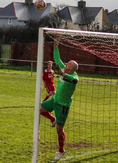 Rob Kingston - in goal for Milford United