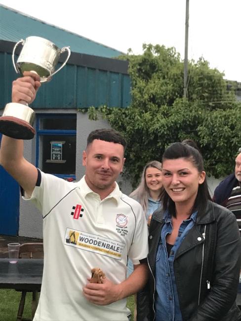 Ben Adams celebrates winning silverware 