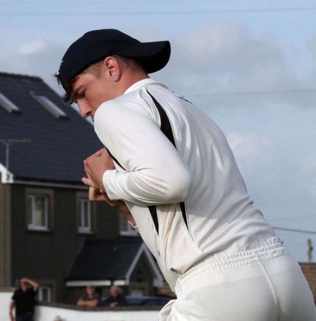 Lewis Page takes a brilliant   catch
