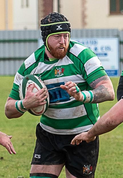 Zac France-Miller powered over for another Whitland try