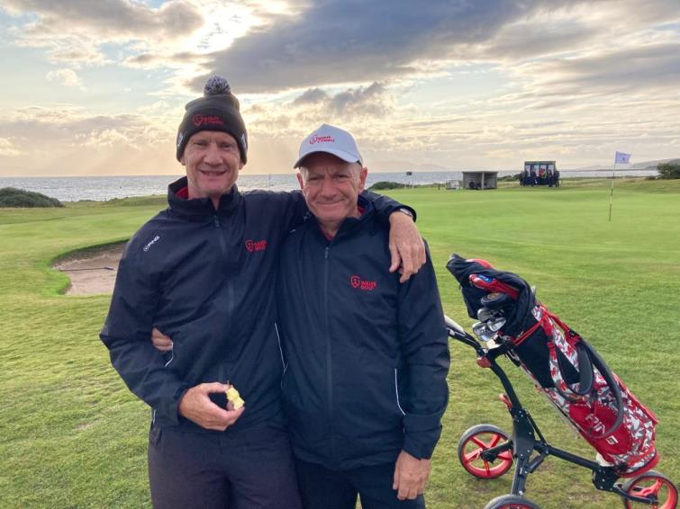 Alan with winning foursomes partner Nigel Evans