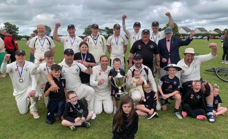 Ashley with his cricketing team mates
